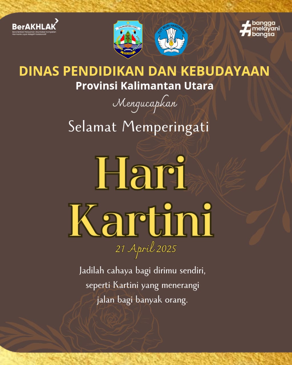iklan dinas pendidikan ucapan selamat memperingati hari kartini